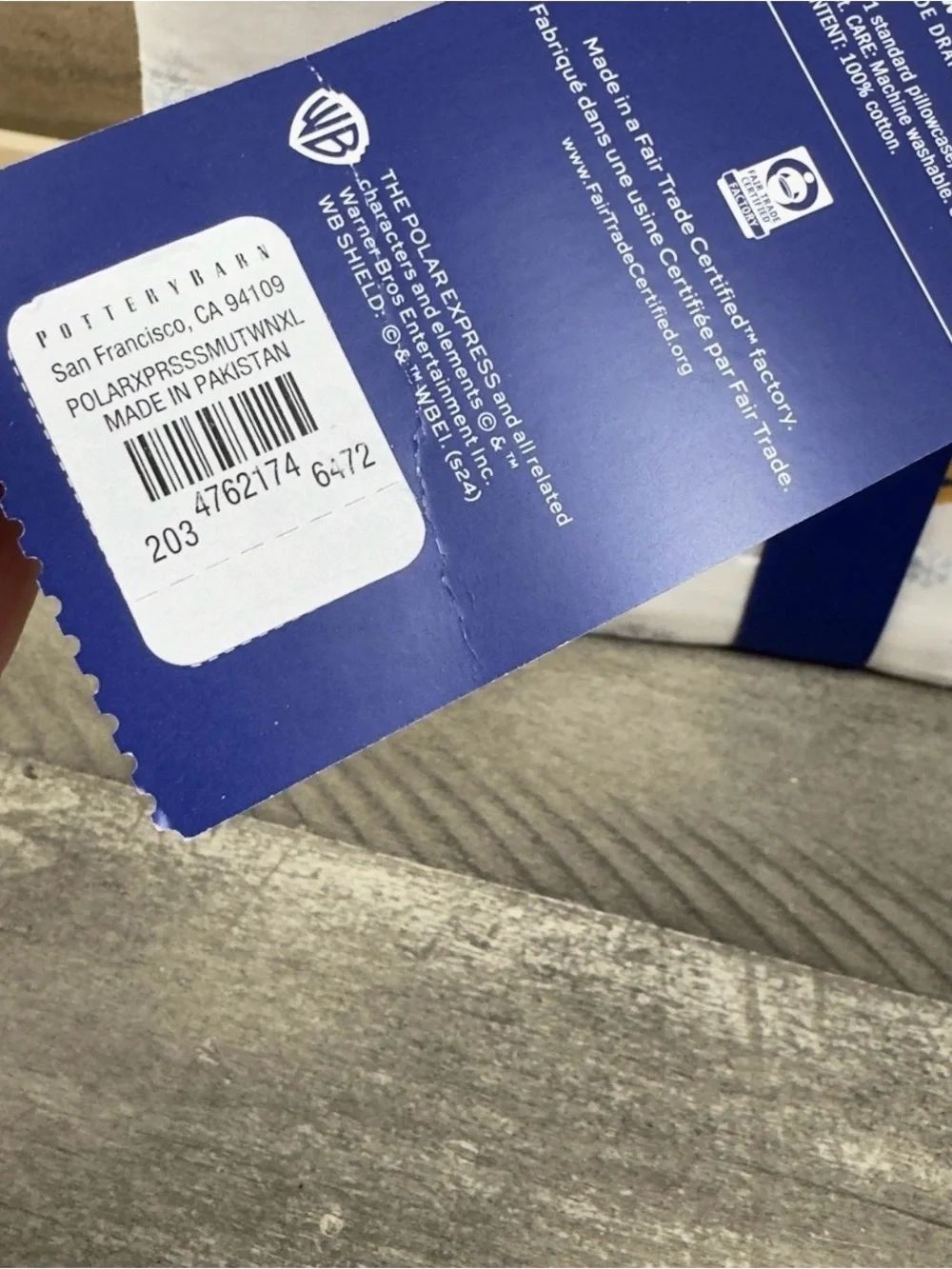 Pottery Barn The Polar Express Sheet Set Twin 3-piece Christmas Holidays NWT
